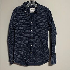 GoodFellow & Co Northrup Shirt Men's Sz L Blue/White Button Up Long Sleeve